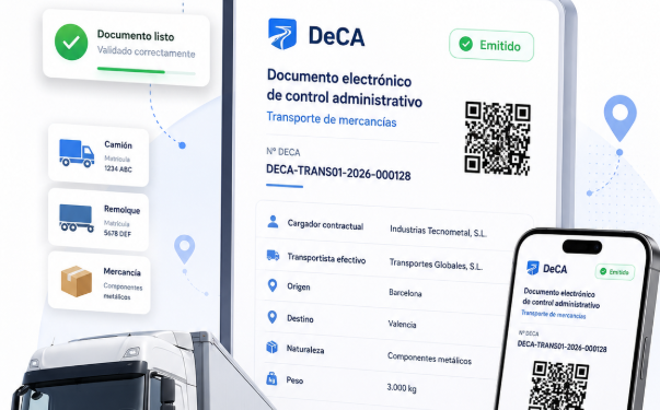 El DeCA ya es obligatorio: así deben aplicarlo desde hoy transportistas y empresas