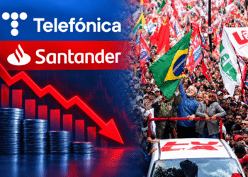 Telefónica y Santander ceden en Bolsa tras la victoria de Lula en Brasil